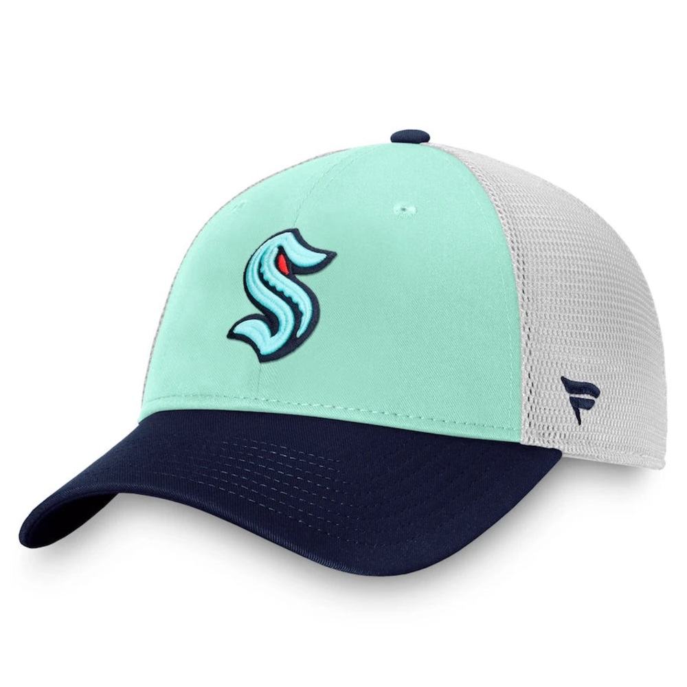 FANATICS Kraken Authentic Pro Mesh Trucker Snapback Hat
